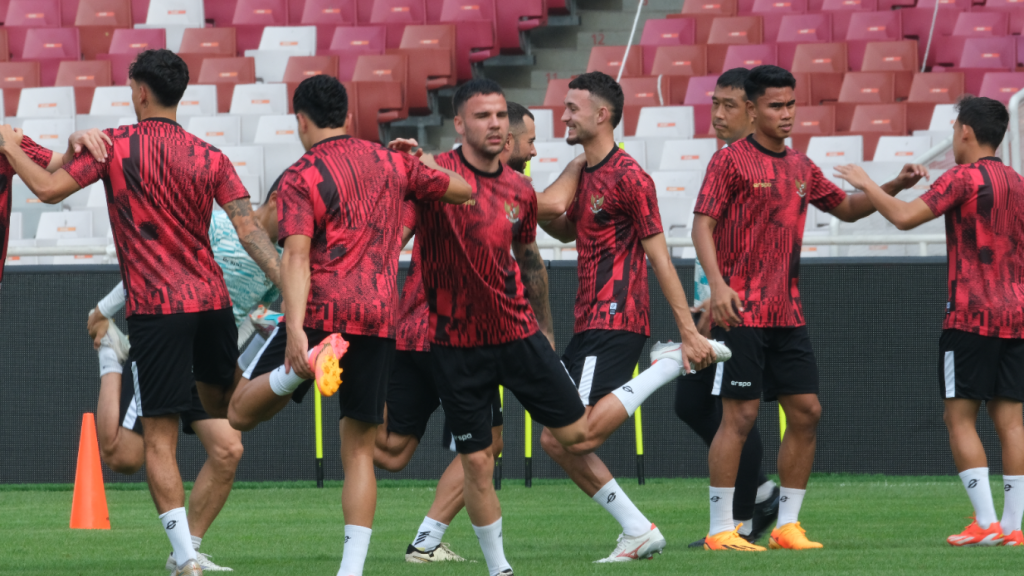 Timnas indonesia latihan jelang Irak. Foto:FachriMahar/ZQSCORE.NEWS